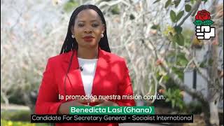 Message from Socialist International Secretary General Benedicta Lasi [upl. by Ibrek]