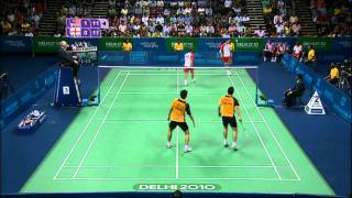 Final Mens Double Commonwealth games 2010 Game 2 [upl. by Zohara]