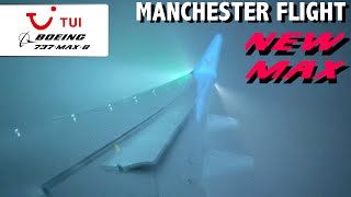 4K HDR BRAND NEW TUI Boeing 737MAX8 Flight Tenerife South  Manchester Airport New Year Flight [upl. by Notyalc349]