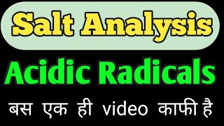 ONE SHOT Salt Analysis Practical ChemistryClass 12  Practical exam 2025Salt analysis [upl. by Hardej]