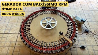 GRANDE GERADOR DUPLO TRIFÁSICO COM BAIXÍSSIMA RPM [upl. by Ingrid]