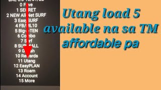 Paano mag utang ng load sa TM pwde na pala [upl. by Netsew606]