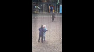 Old Couple Dances to Street Music in Greater Manchester [upl. by Harlie]