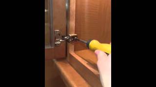 How to adjust a 6way adjustable cabinet hinge [upl. by Barrow]