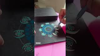 Dot mandala hack🪷 dotmandalapainting datart acrylicpainting diy [upl. by Dnalsor]