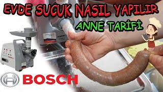 Evde Sucuk Nasıl Yapılır  Annem Anlatıyor Bosch Kıyma Makinesi İle Müthiş Kasap Kıyması [upl. by Eahsat]