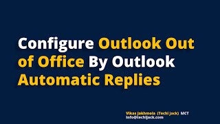 How to Setup Outlook Out of Office  Outlook Automatic Reply [upl. by Eidua]