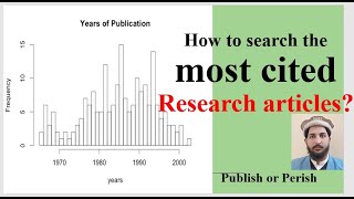 How to search the most cited research articles mostcited papers  Publish or Perish use  Research [upl. by Eryt608]