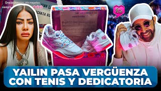 YAILIN PASA VERGÜENZA DE SU VIDA POR JUAN LUIS GUERRA CON TENIS Y DEDICATORIA [upl. by Eille]