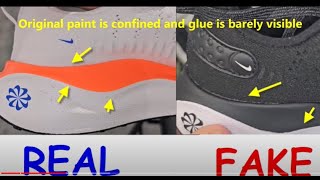 Nike Infinity run 4 real vs fake How to spot fake Nike React X Infinty run 4 sneakers [upl. by Ahsirat693]