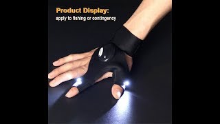 LED Glove Flashlight Torch Cover with 2 LED Light for Night Fishing Camping Working Cave Exploration [upl. by Ankeny]