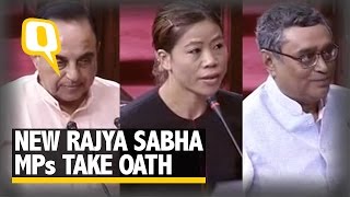 The Quint New MPs Take Oath in Rajya Sabha [upl. by Karr]