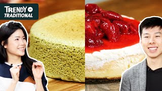 Trendy Vs Traditional Cheesecake • Tasty [upl. by Revorg]