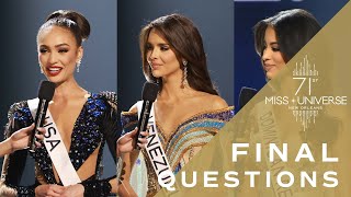 71st MISS UNIVERSE  Final Questions  Miss Universe [upl. by Terence]