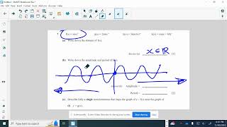 Cambridge IGCSE International Mathematics November 2010 Question 7  Trigonometric Graphs 0607 [upl. by Mannes]