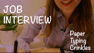 ASMR Job Interview Role Play 📋 Paper writing typing Soft Spoken [upl. by Suiratnauq]