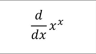 Derivative of xx [upl. by Vorster]