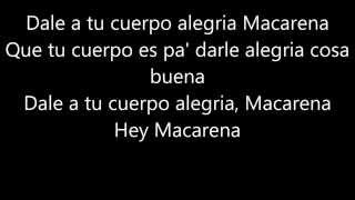 Macarena  Los del Rio Lyric video Hey Macarena [upl. by Basset405]