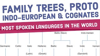 Family Trees  Proto Indo European  Cognates  Most Spoken Languages Ethnologue  William Jones [upl. by Kaitlin183]