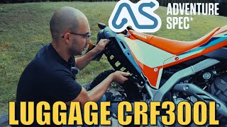 CRF300L SIDE LUGGAGE SUPPORT AND RACK [upl. by Annahs]