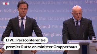 LIVE Persconferentie premier Rutte over Utrecht [upl. by Yoo]