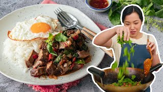 How to PAD KRA PAO Anything Thai Holy Basil Stir Fry [upl. by Htiaf]