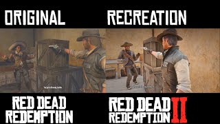 Iconic John vs Javier RDR1 Mexico Scene Recreated in Red Dead Redemption 2  SidebySide Comparison [upl. by Carol]