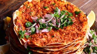 EVDE EN ASAN VE COX LEZZETLI LAHMACUN RESEPTI 5 DEQIQEDE HAZIR 😮😍 lahmacun [upl. by Murtagh]