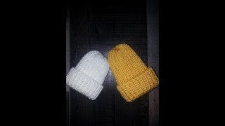 HOW TO KNIT EASY PREEMIE HAT FRANCAIS KNITTING MACHINE [upl. by Ardnasal]