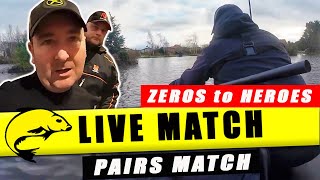 ZEROS to HEROES Live Match Fishing at Lindholme Lakes  Pairs League [upl. by Diella]