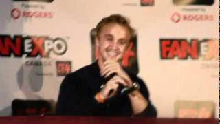 Tom Felton discusses Draco hug with Voldemort at FanExpo [upl. by Namas]