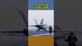 飞机如何在航空母舰上降落 [upl. by Woodrow]