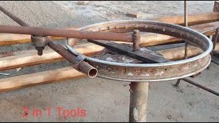 Without roller machine bend pipe very easy trick [upl. by Narton]