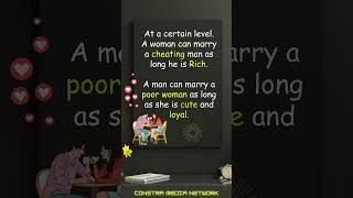 A woman Can Marry a Man as long as he is Rich love relationshipadvice [upl. by Tnek]