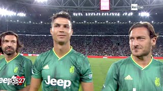 Cristiano Ronaldo Francesco Totti amp Andrea Pirlo  Parita Del Cuore 2019 [upl. by Eittak748]