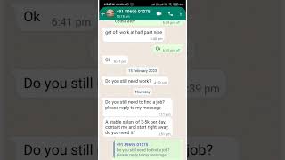 Beware of WhatsApp Job amp Prepaid Task Scams scamaware onlinejobscam whatsappjobscam [upl. by Enelaehs8]