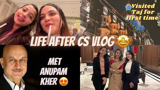 Life after CS VLOG 🤩 Attended 6th Link lecture event at Taj Met Mr Anupam KherMet reputed CS 😍 [upl. by Llahsram989]