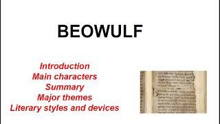 BEOWULF Summary of Beowulf Major themes Old English poem [upl. by Neeleuqcaj331]