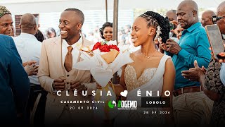 CASAMENTO CLÉUSIA E ÉNIO CIVIL E LOBOLOI PARTE [upl. by Yrrac]