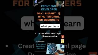 Html tutorial for beginners how to createfirst html website part1 shortvideo [upl. by Rolanda]