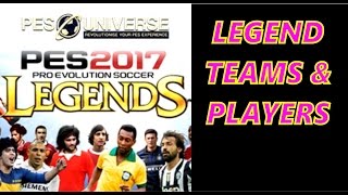 PES 2017 Classic Legend Teams  PES UNIVERSE OPTION FILE [upl. by Derwin]