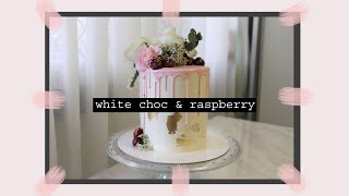 White chocolate amp raspberry 21st birthday cake [upl. by Nireil892]