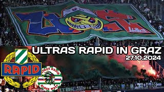 HooltrasTours  Ultras Rapid in Graz Grazer AK  Rapid Wien 27102024 [upl. by Leban144]