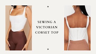 How to sew a corset top for beginners [upl. by Trisa160]