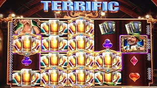 JACKPOT HANDPAY Bier Haus Slot Mega Win Bonus 55 Spins  1000x Pay [upl. by Nelyaw72]