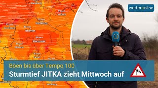 ❗️Sturmtief JITKA bringt turbulenten Mittwoch [upl. by Heriberto]