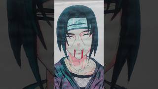 Colouring Itachi from alcohol markers alcholmarkers shorts [upl. by Martita]