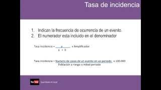 Tasa incidencia 1 [upl. by Johns]