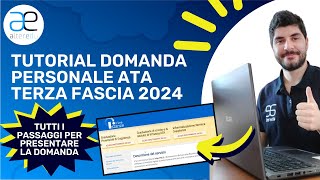 Tutorial Domanda Personale ATA Terza Fascia 2024 [upl. by Leirud]