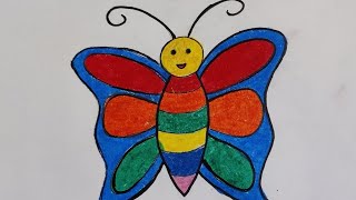 How to Draw a Butterfly  Easy Drawing for Kids [upl. by Natelson]